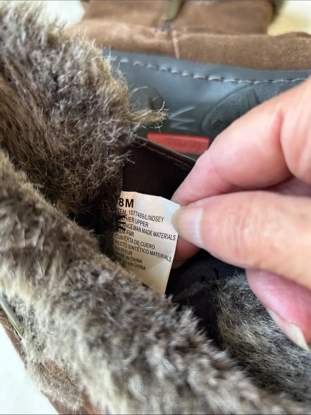 Khombu Brown Faux-Fur Trim Suede Winter Ankle Boots